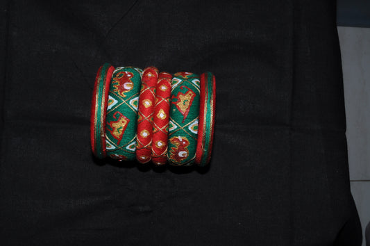 Elegant Silk Cotton Thread Bangles for Women & Girls